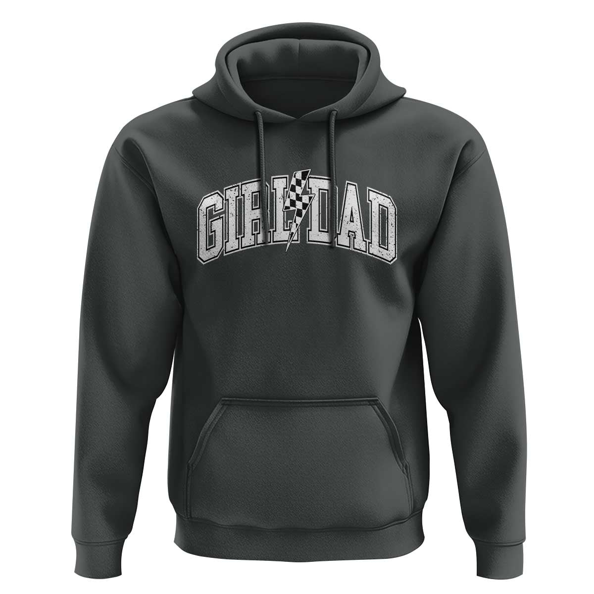 Girl Dad Lightning Bolt Checkered Varsity Daughter Daddy Hoodie