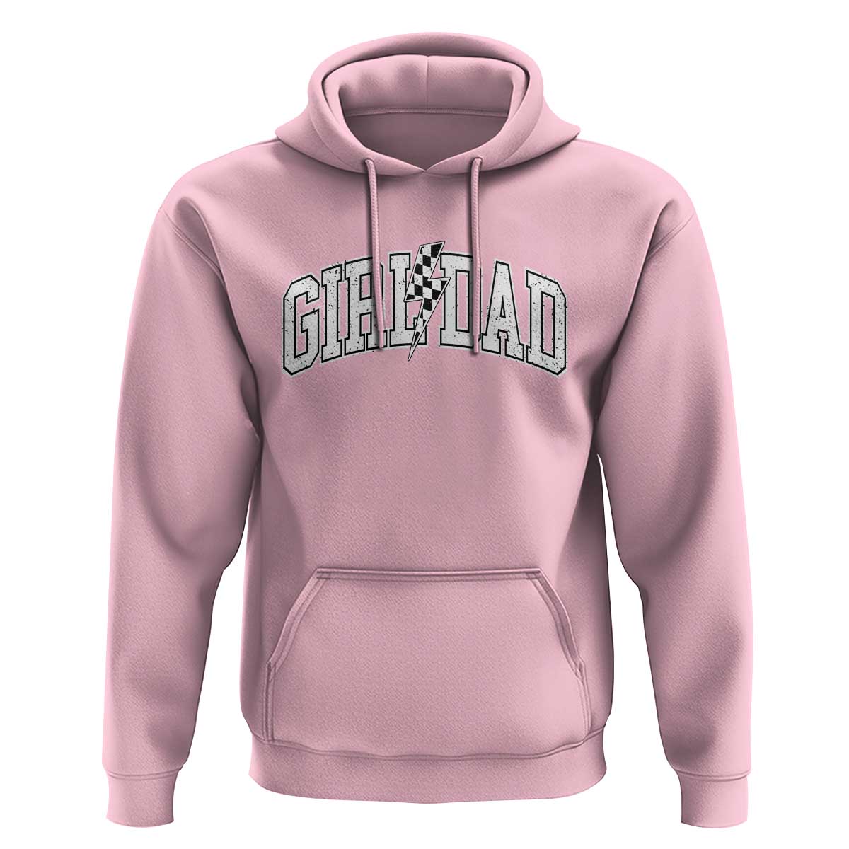 Girl Dad Lightning Bolt Checkered Varsity Daughter Daddy Hoodie