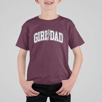 Girl Dad Lightning Bolt Checkered Varsity Daughter Daddy T Shirt For Kid