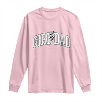 Girl Dad Lightning Bolt Checkered Varsity Daughter Daddy Long Sleeve Shirt