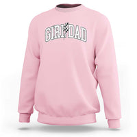 Girl Dad Lightning Bolt Checkered Varsity Daughter Daddy Sweatshirt