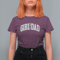 Girl Dad Lightning Bolt Checkered Varsity Daughter Daddy T Shirt For Women