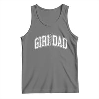 Girl Dad Lightning Bolt Checkered Varsity Daughter Daddy Tank Top