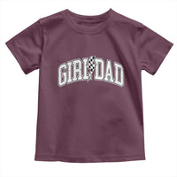 Girl Dad Lightning Bolt Checkered Varsity Daughter Daddy Toddler T Shirt