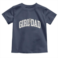 Girl Dad Lightning Bolt Checkered Varsity Daughter Daddy Toddler T Shirt