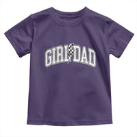 Girl Dad Lightning Bolt Checkered Varsity Daughter Daddy Toddler T Shirt