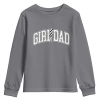 Girl Dad Lightning Bolt Checkered Varsity Daughter Daddy Youth Sweatshirt