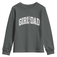 Girl Dad Lightning Bolt Checkered Varsity Daughter Daddy Youth Sweatshirt
