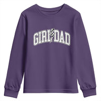 Girl Dad Lightning Bolt Checkered Varsity Daughter Daddy Youth Sweatshirt