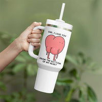 Dad I Love You From The Bottom Of My Heart Tumbler With Handle Fathers Day Gifts