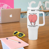 Dad I Love You From The Bottom Of My Heart Tumbler With Handle Fathers Day Gifts