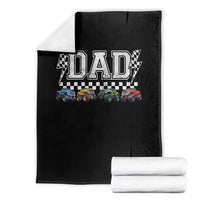 Monster Truck Dad Throw Blanket Funny Truck Daddy Checkered Father's Day