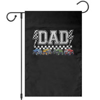 Monster Truck Dad Garden Flag Funny Truck Daddy Checkered Father's Day