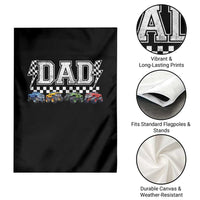 Monster Truck Dad Garden Flag Funny Truck Daddy Checkered Father's Day