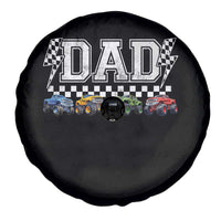 Monster Truck Dad Spare Tire Cover Funny Truck Daddy Checkered Father's Day