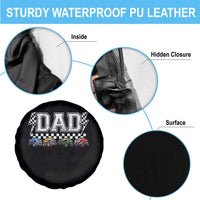 Monster Truck Dad Spare Tire Cover Funny Truck Daddy Checkered Father's Day