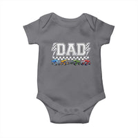 Monster Truck Dad Baby Onesie Funny Truck Daddy Checkered Father's Day