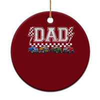 Monster Truck Dad Ceramic Ornament Funny Truck Daddy Checkered Father's Day