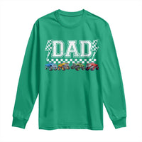 Monster Truck Dad Long Sleeve Shirt Funny Truck Daddy Checkered Father's Day