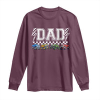 Monster Truck Dad Long Sleeve Shirt Funny Truck Daddy Checkered Father's Day