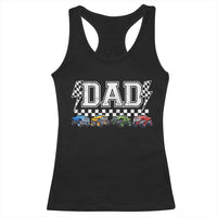 Monster Truck Dad Racerback Tank Top Funny Truck Daddy Checkered Father's Day