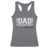 Monster Truck Dad Racerback Tank Top Funny Truck Daddy Checkered Father's Day