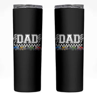 Monster Truck Dad Skinny Tumbler Funny Truck Daddy Checkered Father's Day