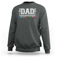 Monster Truck Dad Sweatshirt Funny Truck Daddy Checkered Father's Day