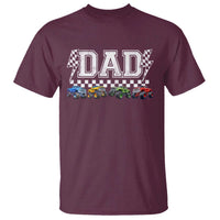Monster Truck Dad T Shirt Funny Truck Daddy Checkered Father's Day