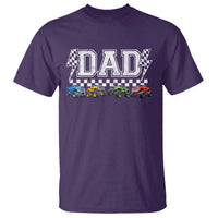 Monster Truck Dad T Shirt Funny Truck Daddy Checkered Father's Day