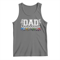 Monster Truck Dad Tank Top Funny Truck Daddy Checkered Father's Day