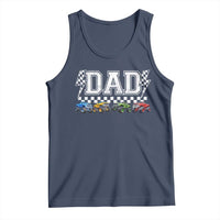 Monster Truck Dad Tank Top Funny Truck Daddy Checkered Father's Day