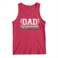 Monster Truck Dad Tank Top Funny Truck Daddy Checkered Father's Day
