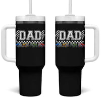Monster Truck Dad Tumbler With Handle Funny Truck Daddy Checkered Father's Day
