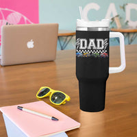 Monster Truck Dad Tumbler With Handle Funny Truck Daddy Checkered Father's Day