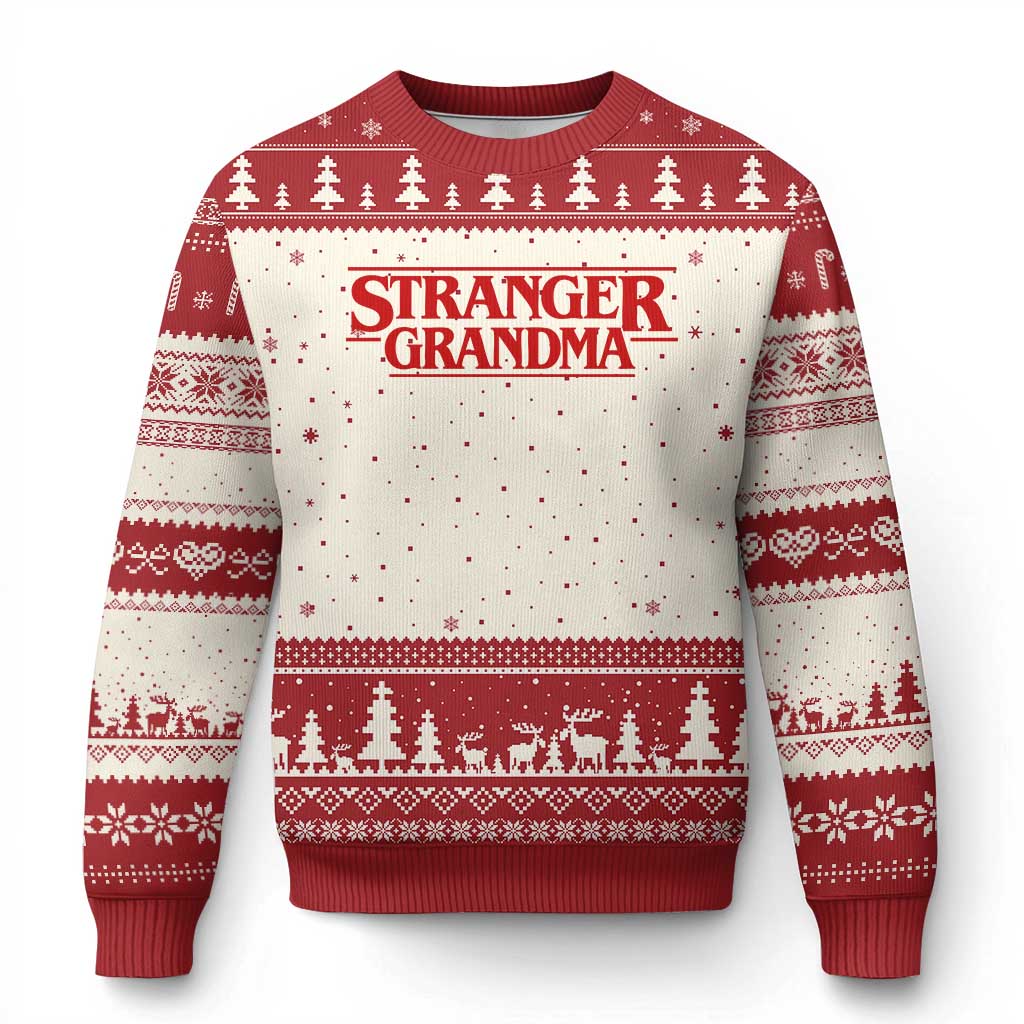 Stranger Grandma Ugly Christmas Sweater Funny Grandmother Movie Gift