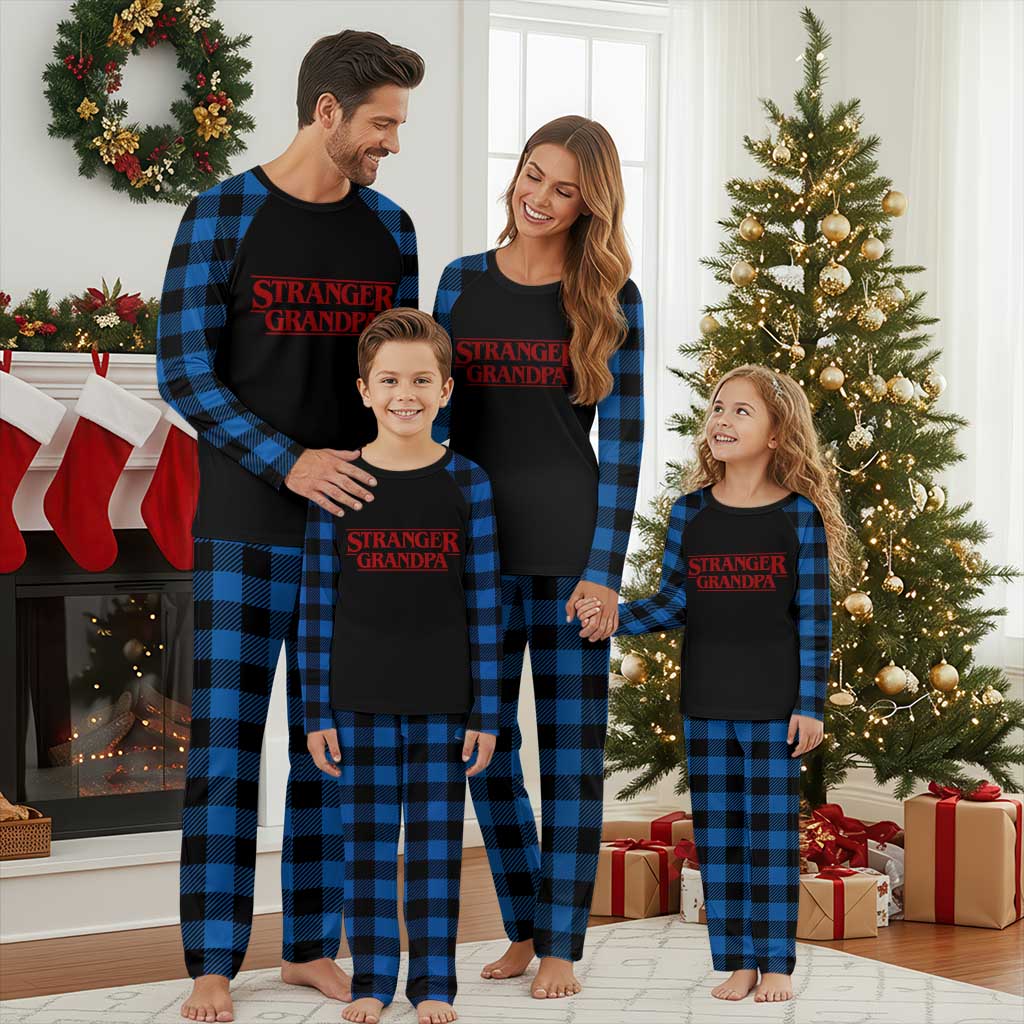 Stranger Grandpa Plaid Pajama Set Funny Grandfather Movie Gift