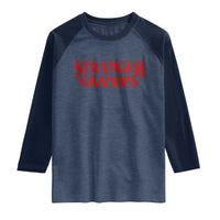 Stranger Grandpa Raglan Shirt Funny Grandfather Movie Gift