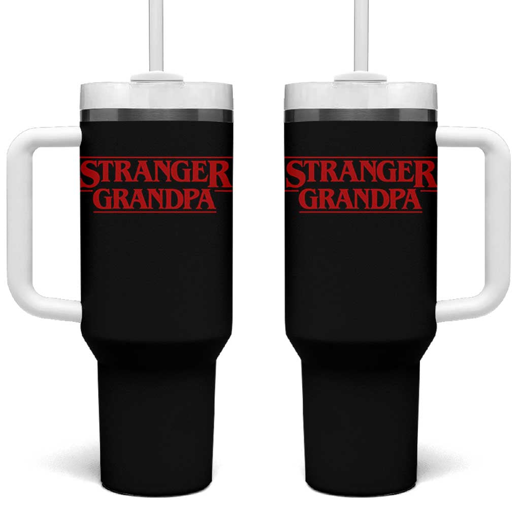 Stranger Grandpa Tumbler With Handle Funny Grandfather Movie Gift