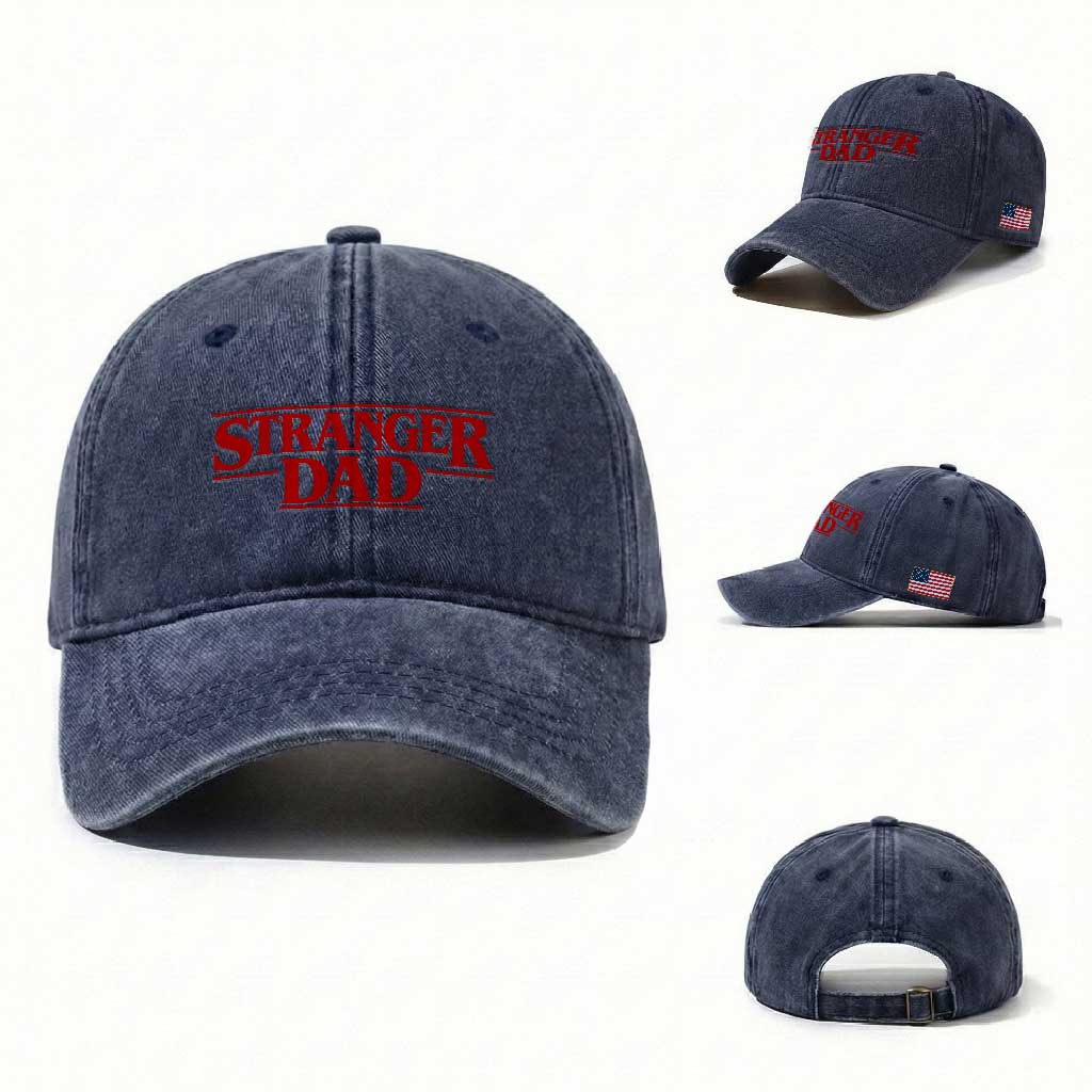 Stranger Dad Washed Cotton Baseball Cap Funny Fathers Day Movie Gift