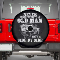 Classic Car Spare Tire Cover Never Underestimate An Old Man With A Side By Side Vintage Car - Wonder Print Shop