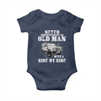 Classic Car Baby Onesie Never Underestimate An Old Man With A Side By Side Vintage Car - Wonder Print Shop