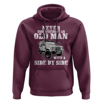 Classic Car Hoodie Never Underestimate An Old Man With A Side By Side Vintage Car - Wonder Print Shop