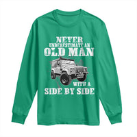 Classic Car Long Sleeve Shirt Never Underestimate An Old Man With A Side By Side Vintage Car - Wonder Print Shop