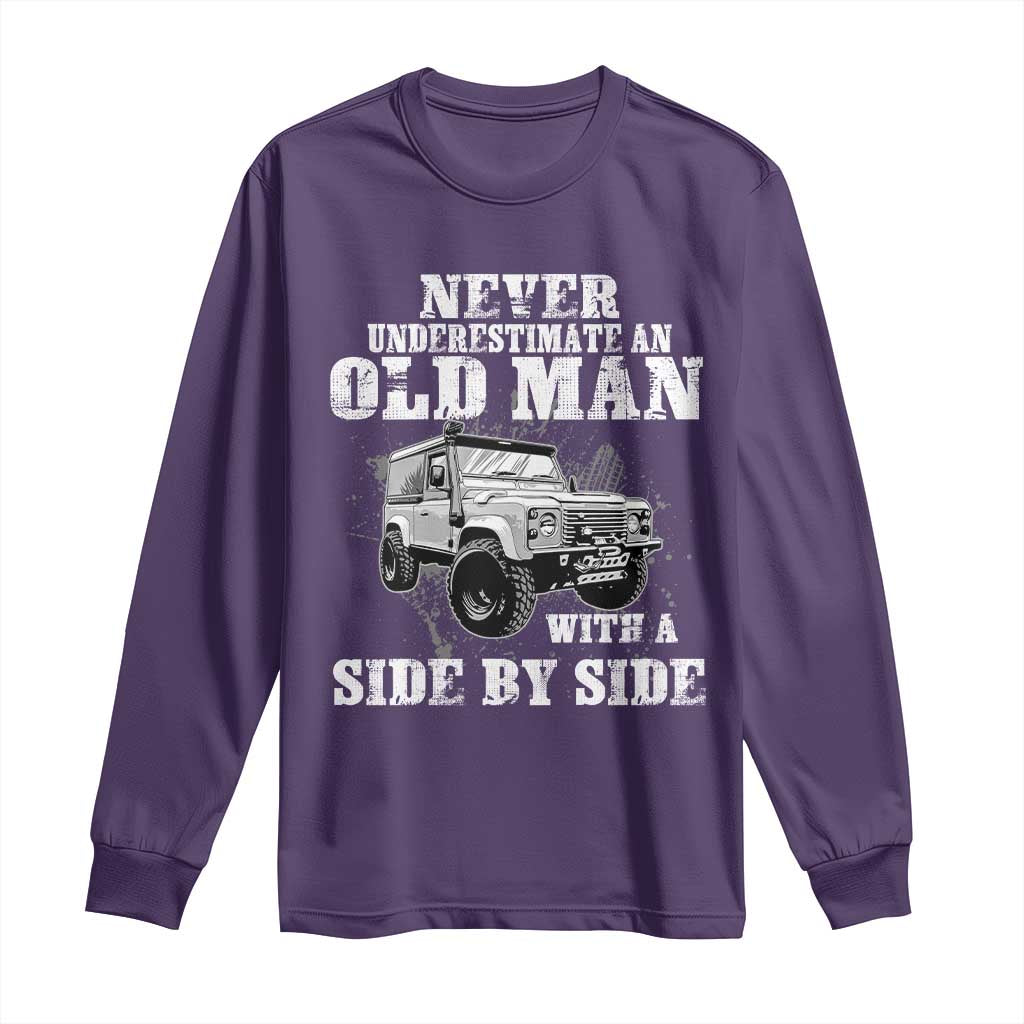 Classic Car Long Sleeve Shirt Never Underestimate An Old Man With A Side By Side Vintage Car - Wonder Print Shop