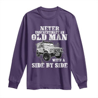 Classic Car Long Sleeve Shirt Never Underestimate An Old Man With A Side By Side Vintage Car - Wonder Print Shop