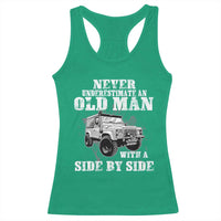 Classic Car Racerback Tank Top Never Underestimate An Old Man With A Side By Side Vintage Car - Wonder Print Shop