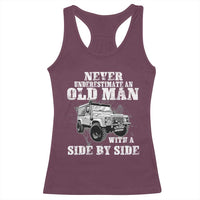 Classic Car Racerback Tank Top Never Underestimate An Old Man With A Side By Side Vintage Car - Wonder Print Shop
