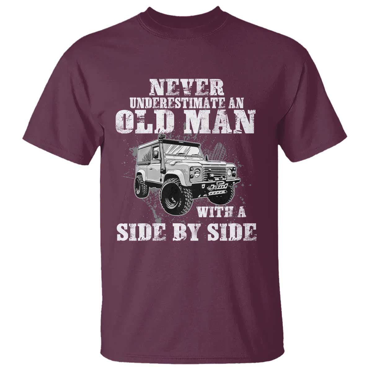Classic Car T Shirt Never Underestimate An Old Man With A Side By Side Vintage Car - Wonder Print Shop