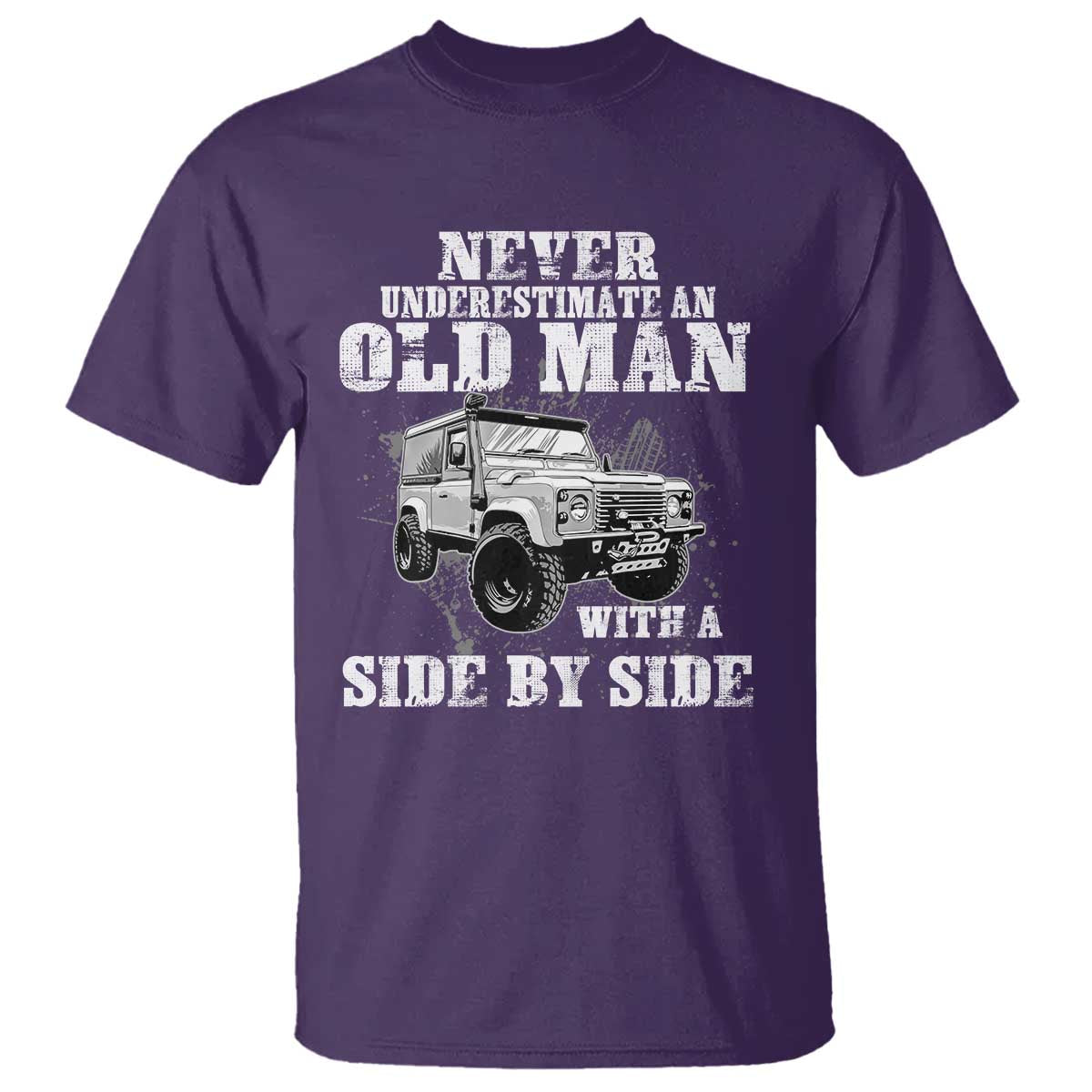 Classic Car T Shirt Never Underestimate An Old Man With A Side By Side Vintage Car - Wonder Print Shop